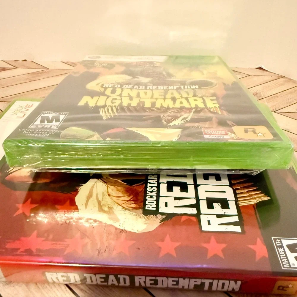 Red Dead Redemption 2010 First Print & Undead Nightmare Xbox 360 Sealed Rockstar
